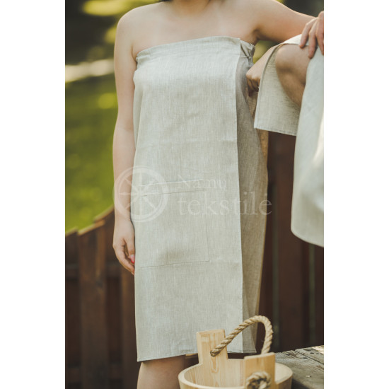 Linen women's sauna apron ,,Plain"